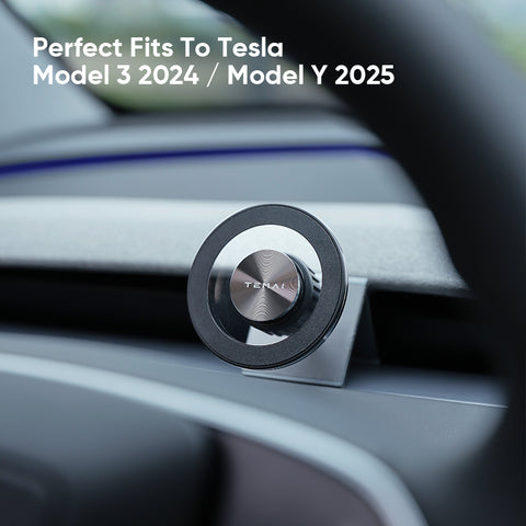 Transparent Magnetic Phone Holder For Tesla Model 3 2024 / Model Y 2025