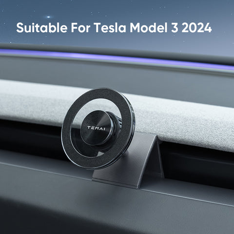 Transparent Magnetic Phone Holder For Tesla Model 3 2024 / Model Y 2025