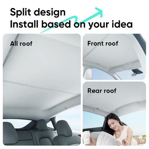 Glass Roof Sunshades - Model 3/Y