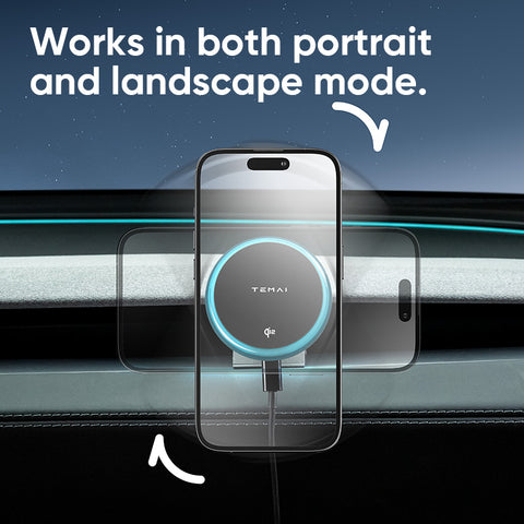 Qi2 Movable Phone Holder for Tesla Model Y 2025  / Model 3 2024