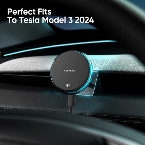 Qi2 Movable Phone Holder for Tesla Model Y 2025  / Model 3 2024